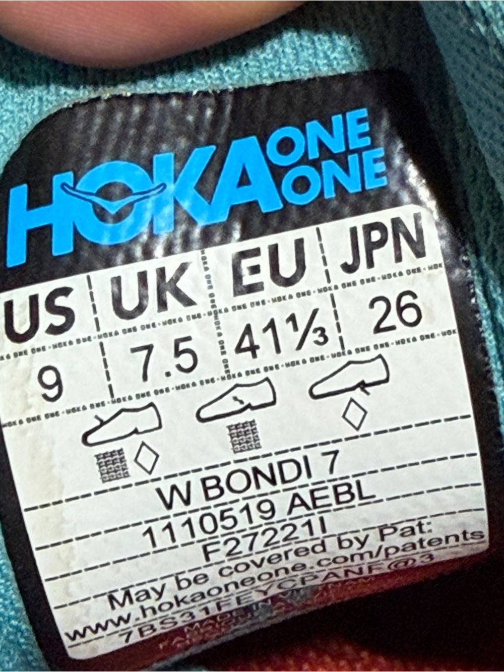 Hoka One One Women's Mint Teal Running Sneakers - Picture 6 of 7